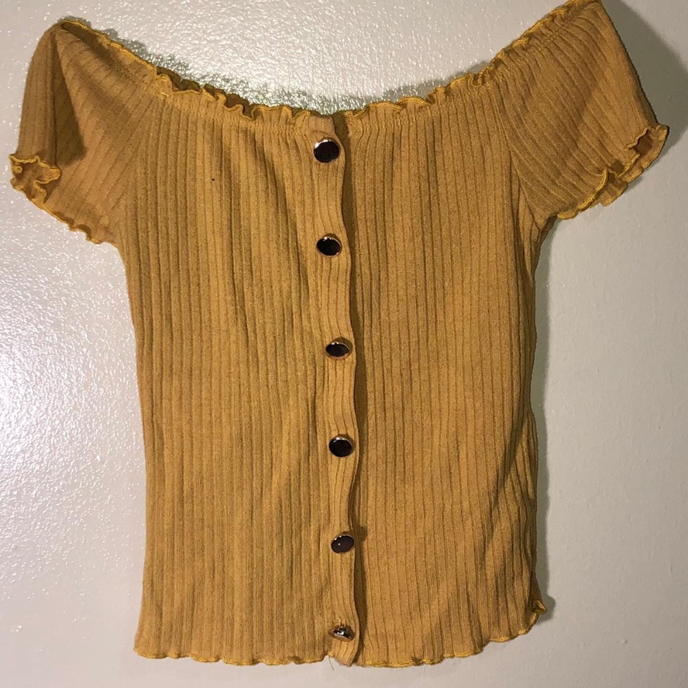 Mustard yellow blouse